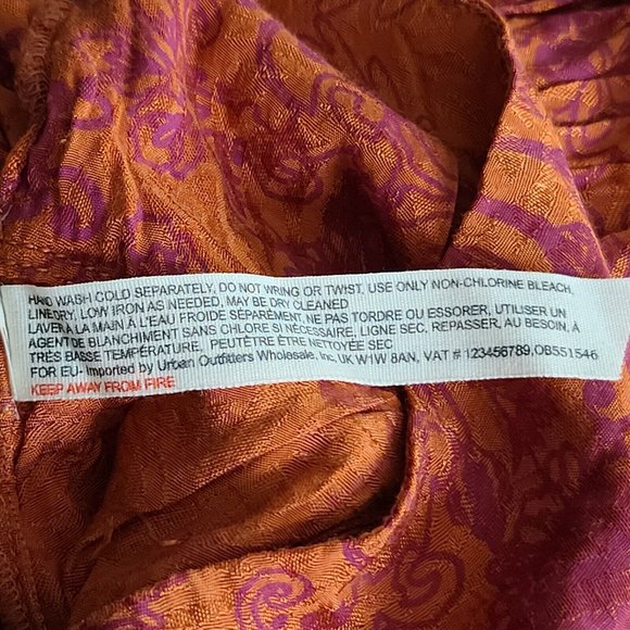 Free People Casablanca Floral Printed Harem Pants Dusty Papaya Size S/P Crop EUC - Picture 11 of 11